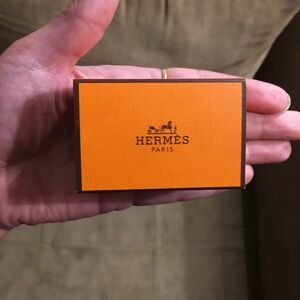 Authentic Hermès Mini Square Gift Box - Small Jewelry / Sample Size - Orange